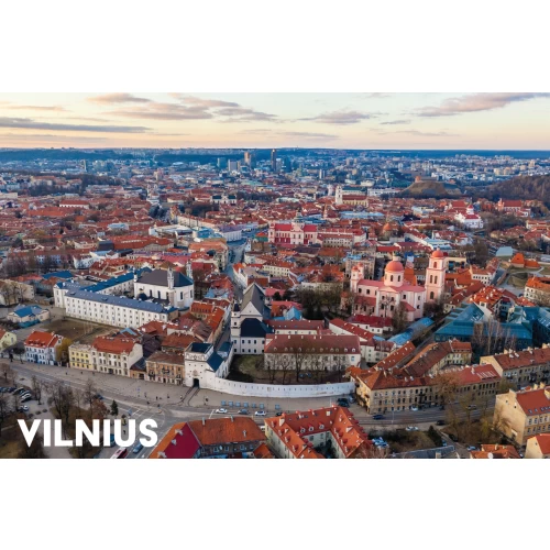 Nebula postcard #050: Panorama of Vilnius Old Town