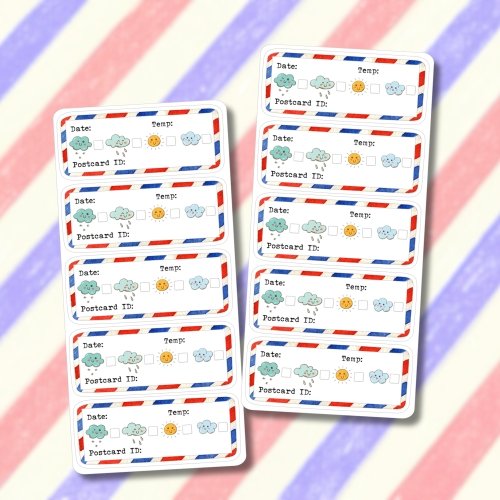 Stickers for postcrossing 2: weather