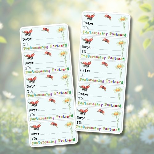 Stickers for Postcrossing 5: Ladybug