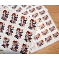 Sticker sheet: books