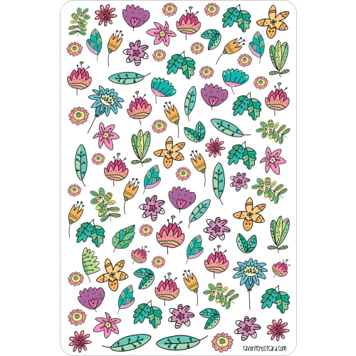 Tiny Postcard Stickers | Flowers