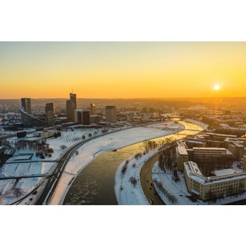 Nebula postcard #026: Sunrise in Vilnius