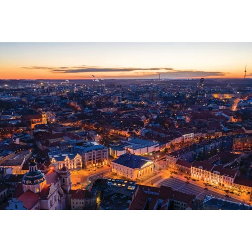 Nebula postcard #049: Night Vilnius