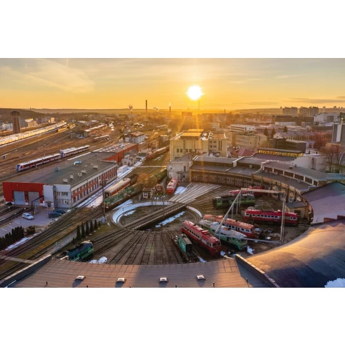 Nebula postcard #056: Vilnius locomotive repair depot