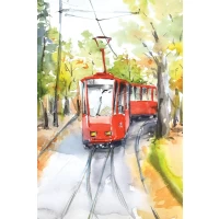 Postcard #1077 | Tram