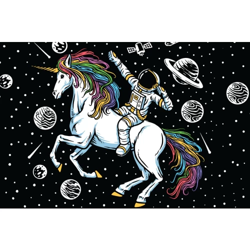 Postcard #1078 | Astronaut and Unicorn