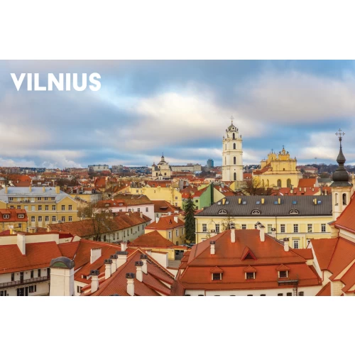 Nebula postcard #047: Roofs of Vilnius Old Town
