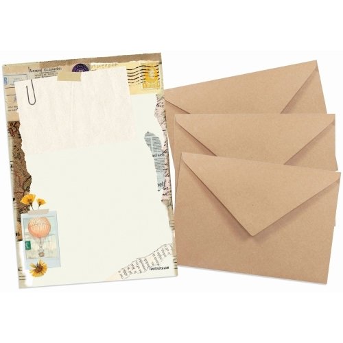 Letter paper and envelopes set: Retro