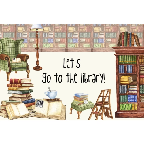 Postcard #1131 | Let’s go to the Library