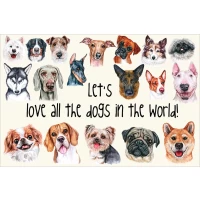 Postcard #1220 | Let's Love all the Dogs in the World
