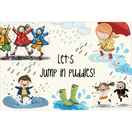 Postcard #1342 | Let’s Jump in Puddles!