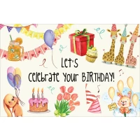Postcard #1402 | Let’s celebrate your Birthday