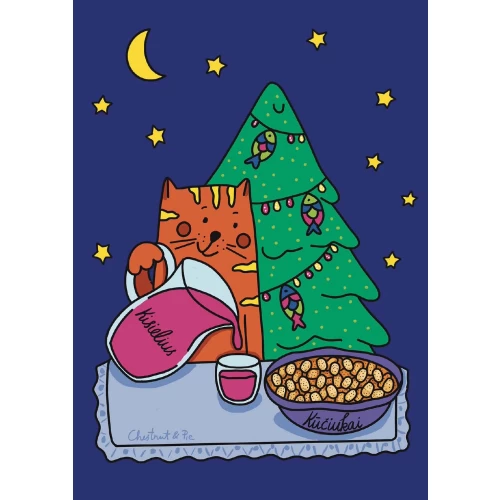 Chestnut & Pie postcard #001: Kūčiukai