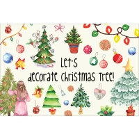 Postcard #1568 | Let’s decorate Christmas Tree