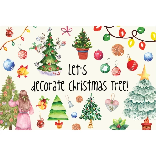 Postcard #1568 | Let’s decorate Christmas Tree