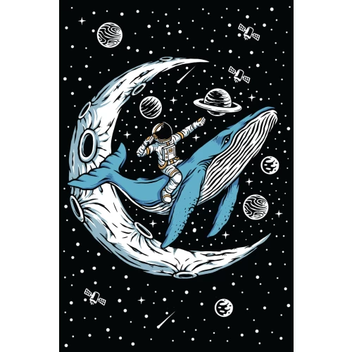 Postcard #1595 | Astronaut and Whale