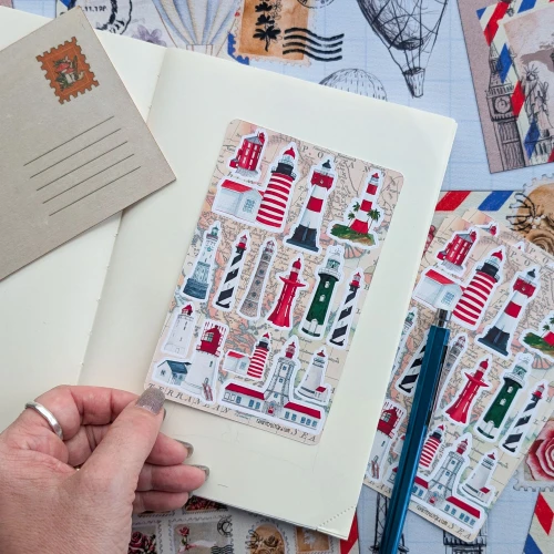 Sticker sheet #130: Lighthouses, MAXI
