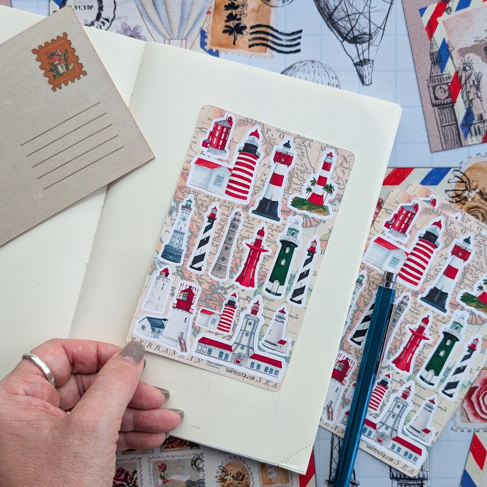 Sticker sheet #130: Lighthouses, MAXI