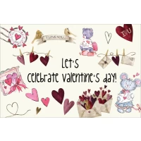 Postcard #1599 | Let’s celebrate Valentine's day