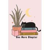 Books and cat postcard