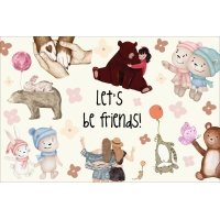 Postcard series | Let's be friends