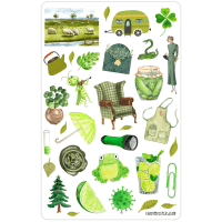 Sticker sheet #140: Random Green Things, MIDI