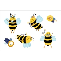 Postcard #1755 | Funny Bees