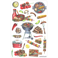 Sticker sheet #144: Barbecue, MAXI