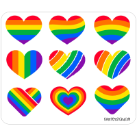 Sticker sheet #143 (MINI): Pride hearts