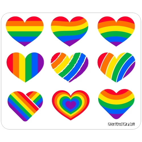 Sticker sheet #143 (MINI): Pride hearts