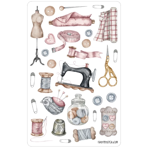 Sticker sheet #146: Sewing, MIDI