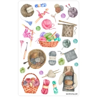 Sticker sheet #159: Knitting, MAXI