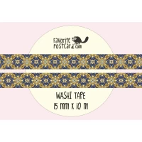 Washi tape #108: Blue and Yellow Pattern