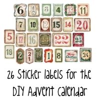 26 Sticker labels for the DIY Advent Calendar