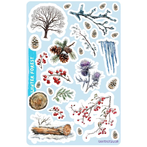 Sticker sheet #177: Winter Forest, MIDI