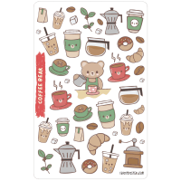 Sticker sheet #183: Coffee Bear, MIDI