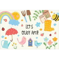Let's enjoy... postcard series #04: Let's enjoy April!