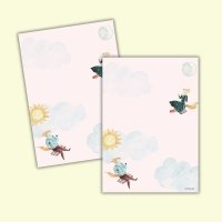 A5 size Notepad/Letter pad: Foxes in love