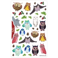 Sticker sheet #201: Owls, MAXI