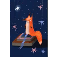 Postcard #2053 | Fox and Books