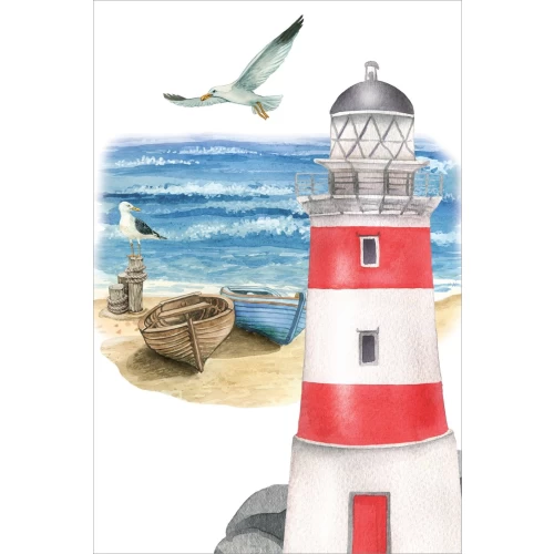 Postcard #2089 | Lighthouse on the Seashore