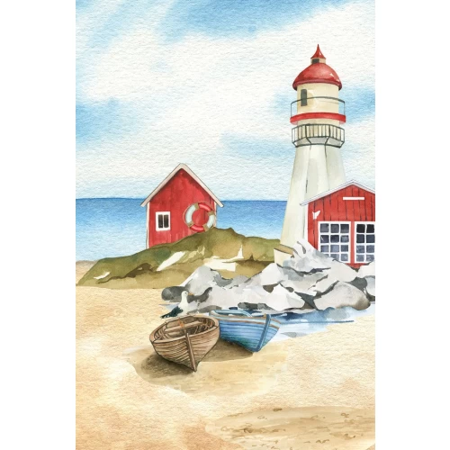 Postcard #2090 | Lighthouse on the Seashore