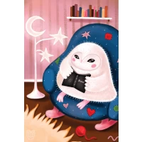 Postcard #2119 | Reading Owl