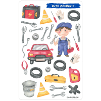 Sticker sheet #204: Auto Mechanic, MAXI