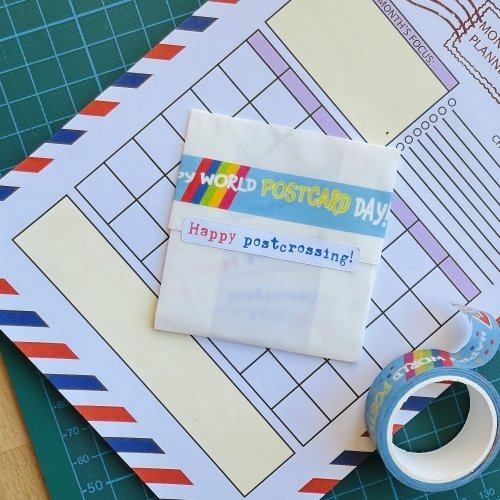 12 Sticker set: Happy Postcrossing! - Image 2