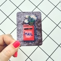 Fridge magnet – Flowers in the Mailbox