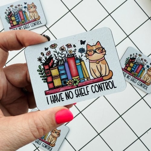 Fridge magnet – Books and Cat