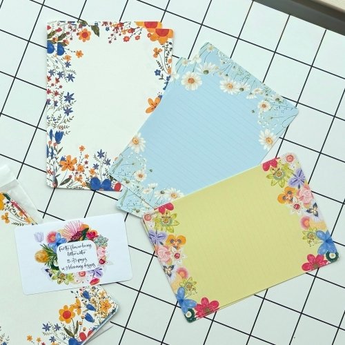 Floral Letter Writing Set | 15 A5 Sheets (3 Designs) - Image 3