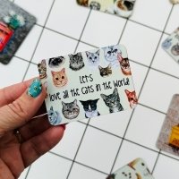Fridge magnet – Let's love all the cats in the world!