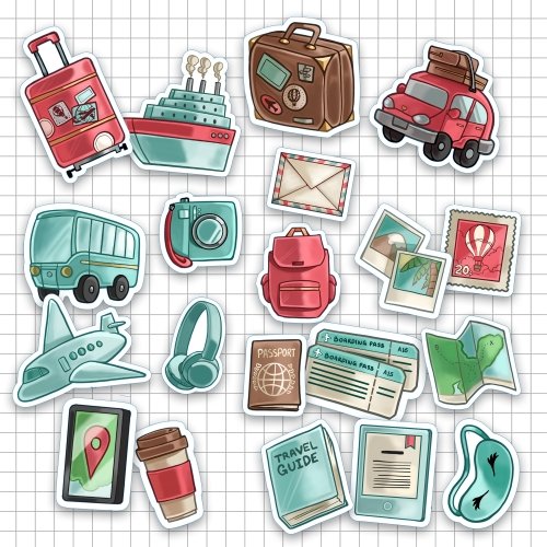 ✈️ Travel Die-Cut Sticker Set